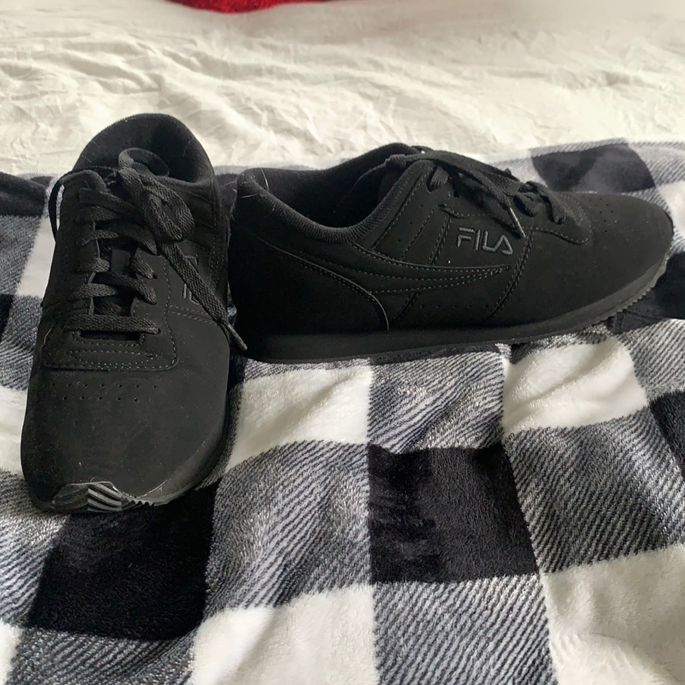 Black fila sneakers